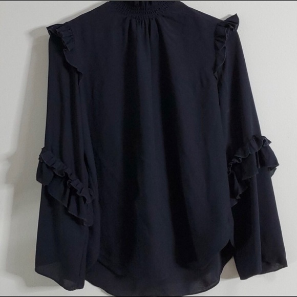 Witchery Black Ruffle Blouse - Picture 6 of 12